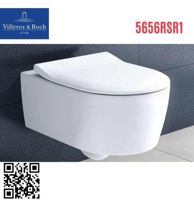 Bồn cầu treo tường Đức Villeroy Boch Avento 5656RSR1