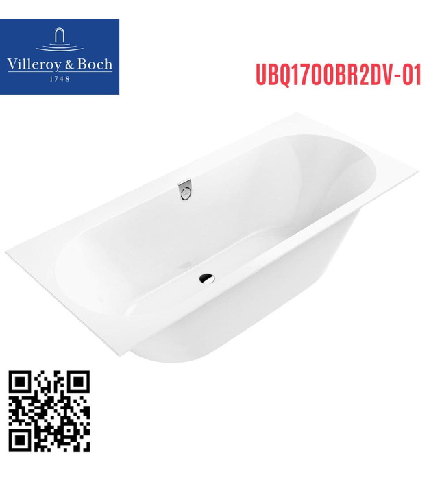 Bồn tắm hình chữ nhật 1.7m Villeroy Boch UBQ170OBR2DV-01