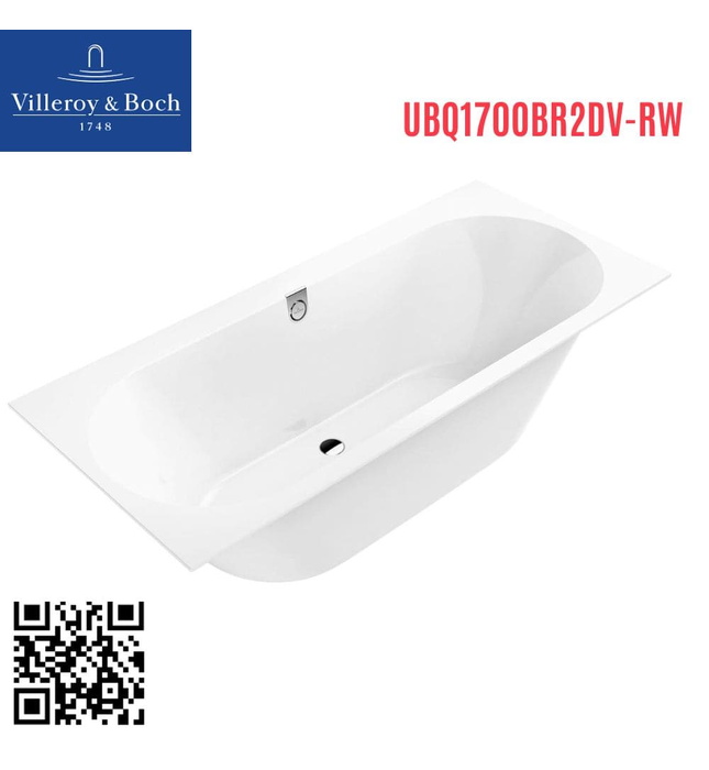 Bồn tắm hình chữ nhật 1.7m Villeroy-boch UBQ170OBR2DV-RW