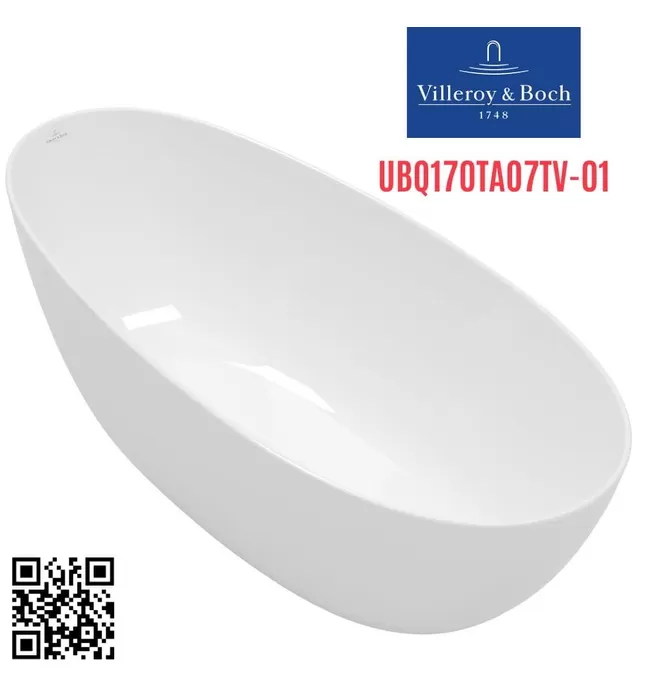 Bồn tắm đặt sàn 1.7m Villeroy Boch Antao UBQ170TAO7TV-01