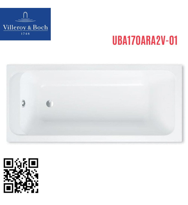 Bồn tắm hình chữ nhật 1.7m Villeroy Boch Architectura UBA170ARA2V-01