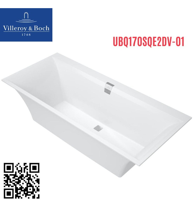 Bồn tắm hình chữ nhật 1.7m Villeroy Boch UBQ170SQE2DV-01