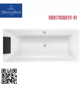 Bồn tắm hình chữ nhật 1.7m Villeroy Boch Squaro UBQ170SQR2V-01