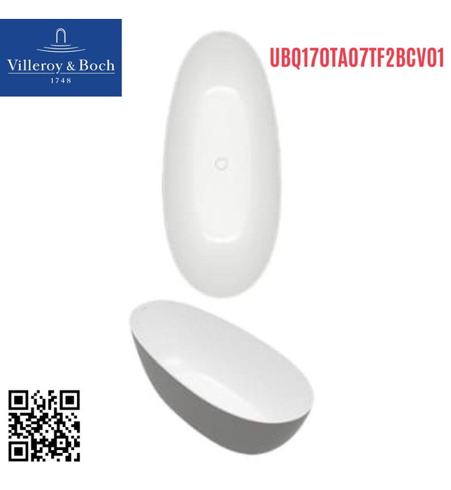 Bồn tắm đặt sàn 1.7m Villeroy Boch Antao UBQ170TAO7TF2BCV01
