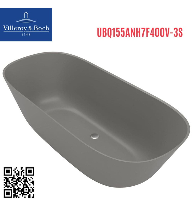 Bồn tắm đặt sàn 1.55m Villeroy Boch Antheus UBQ155ANH7F400V-3S