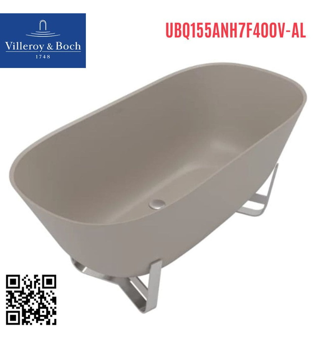 Bồn tắm đặt sàn 1.55m Villeroy Boch Antheus UBQ155ANH7F400V-AL