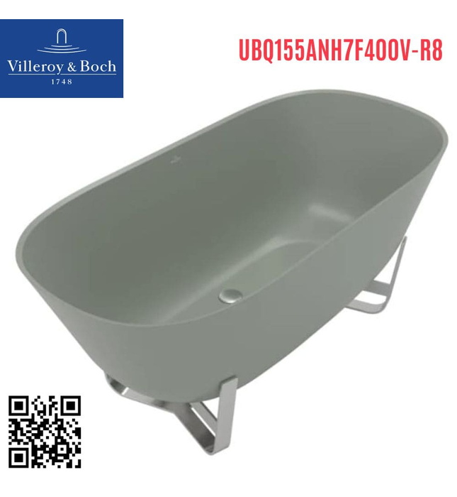 Bồn tắm đặt sàn 1.55m Villeroy Boch Antheus UBQ155ANH7F400V-R8