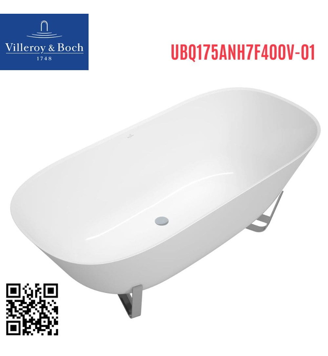 Bồn tắm đặt sàn 1.7m Villeroy Boch Antheus UBQ175ANH7F400V-01