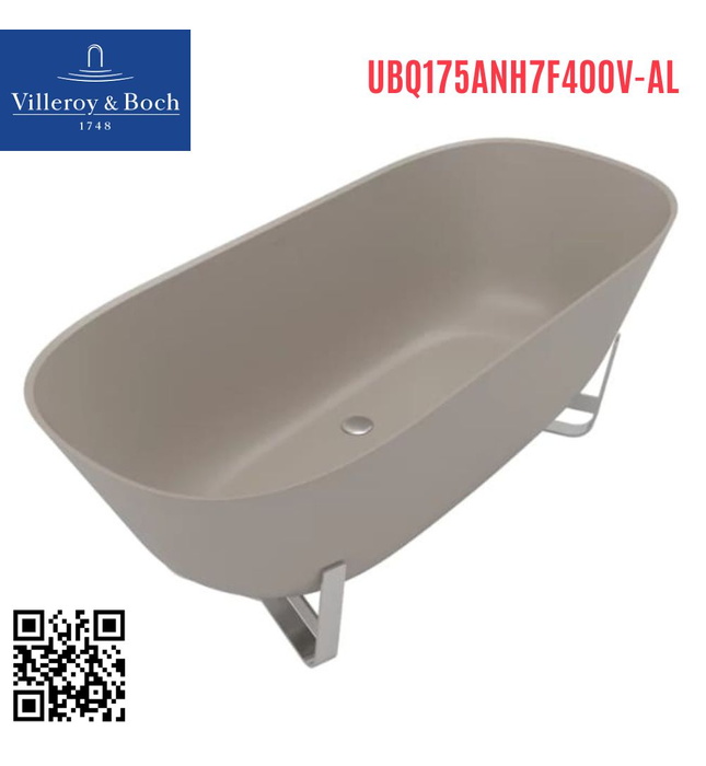 Bồn tắm đặt sàn 1.7m Villeroy Boch Antheus UBQ175ANH7F400V-AL