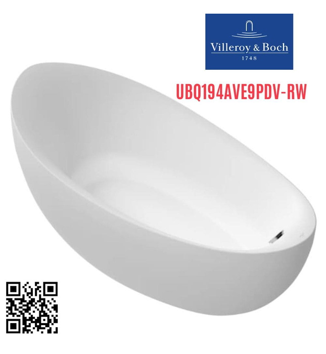 Bồn tắm đặt sàn 1.9m Villeroy Boch Aveo UBQ194AVE9PDV-RW