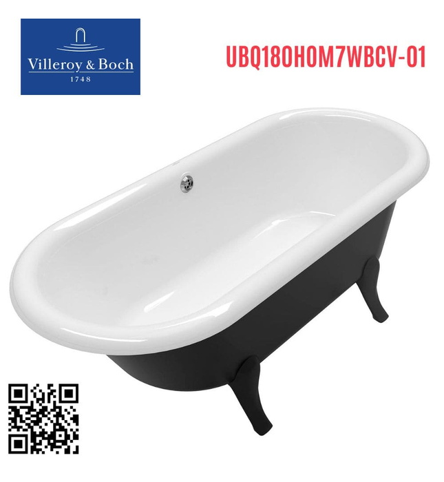 Bồn tắm đặt sàn 1.77m Villeroy Boch Hommage UBQ180HOM7WBCV-01