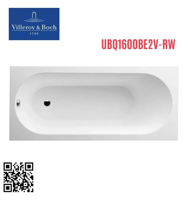 Bồn tắm đặt sàn 1.6m Villeroy Boch Oberon UBQ160OBE2V-RW