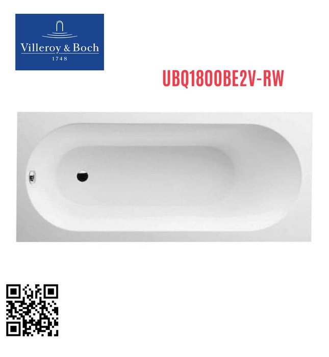 Bồn tắm đặt sàn 1.8m Villeroy-boch Oberon UBQ180OBE2V-RW