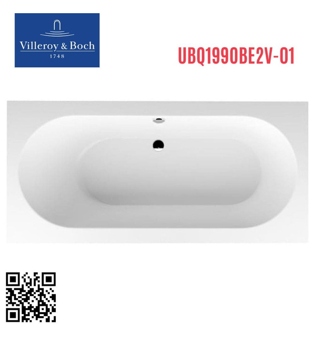 Bồn tắm đặt sàn 1.9m Villeroy-boch Oberon UBQ199OBE2V-01