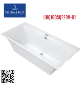 Bồn tắm đặt sàn 1.6m Villeroy Boch Squaro UBQ160SQE2DV-01