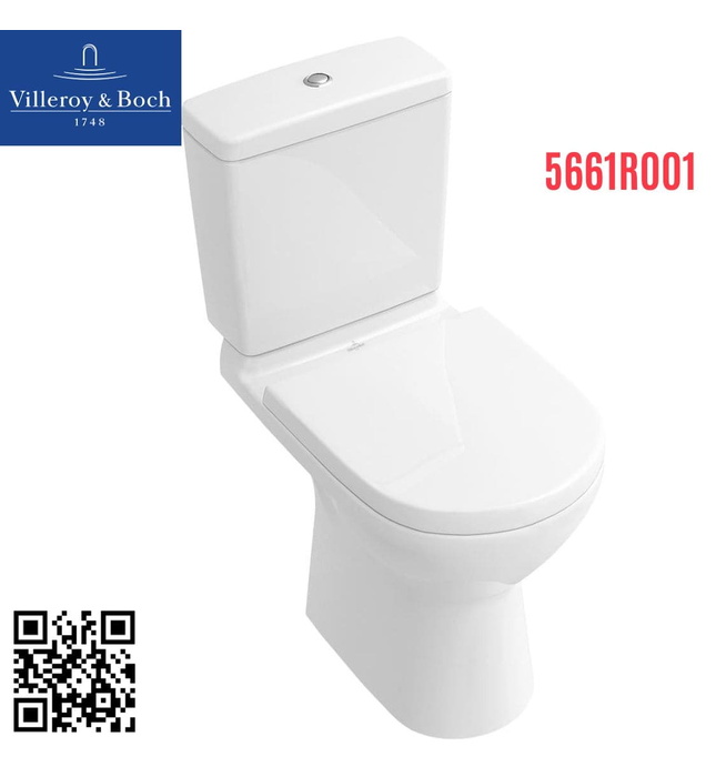 Bồn cầu 2 khối Đức Villeroy Boch O.novo 5661R001 