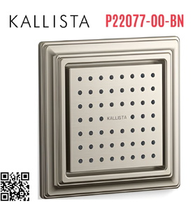 Bát sen tắm âm tường vuông màu nickel Kallista P22077-00-BN