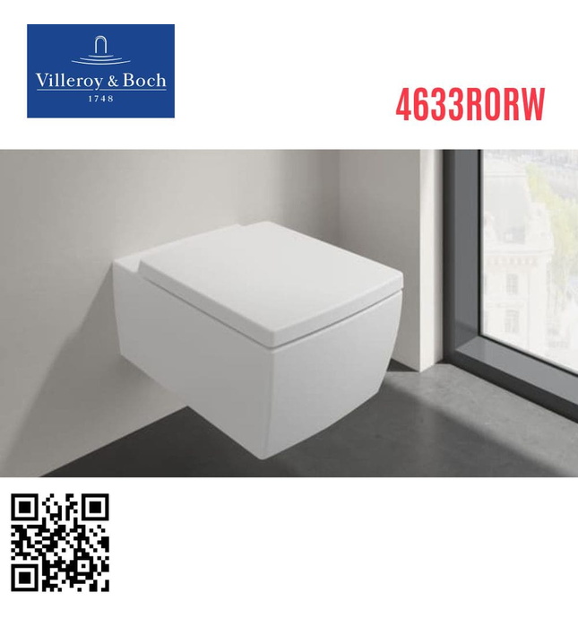 Bồn cầu treo tường Đức Villeroy Boch Memento 2.0 4633R0RW