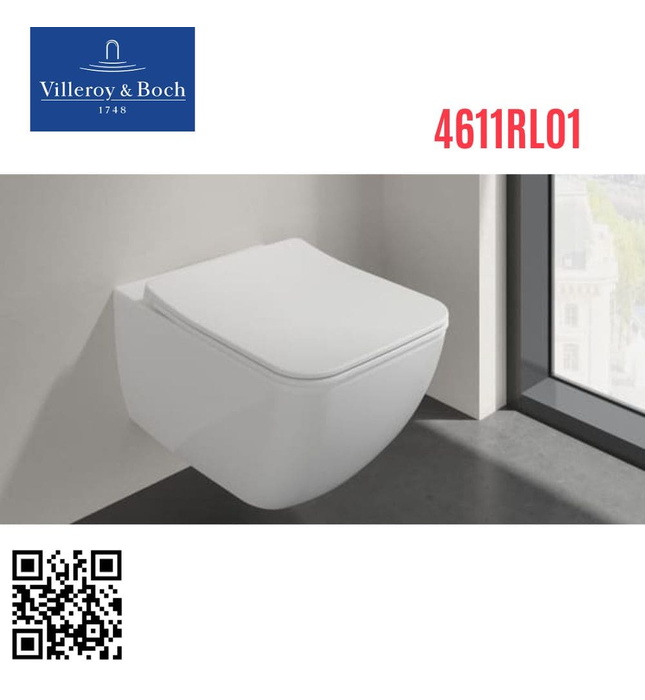 Bồn cầu treo tường Đức Villeroy Boch Venticello 4611RL01