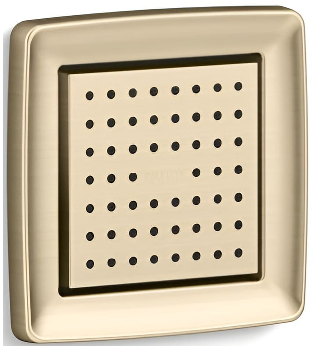 Bát sen tắm gắn tường vuông màu nickel Kallista P22079-00-AD