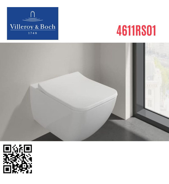 Bồn cầu treo tường Đức Villeroy Boch Venticello 4611RS01