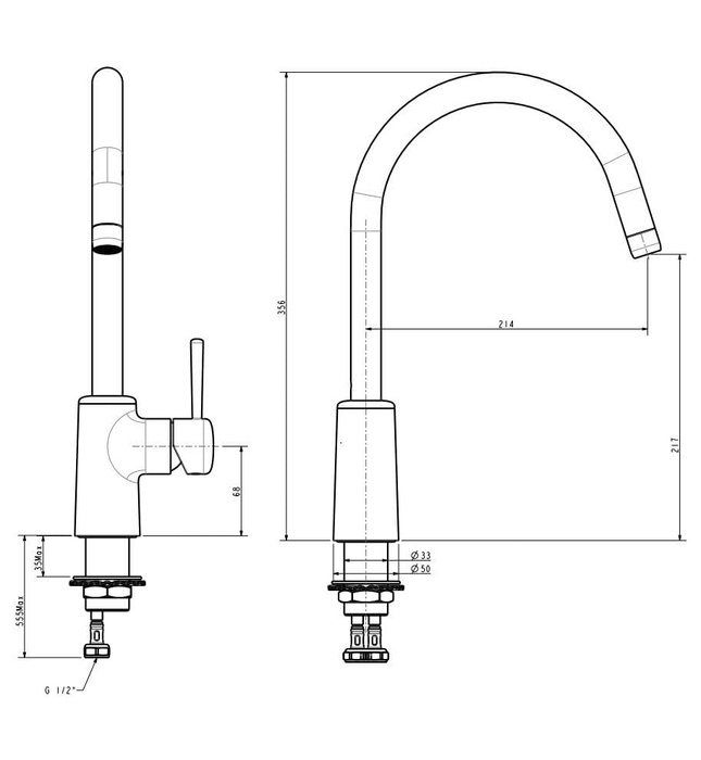 Vòi bếp nóng lạnh American Standard 1009080000