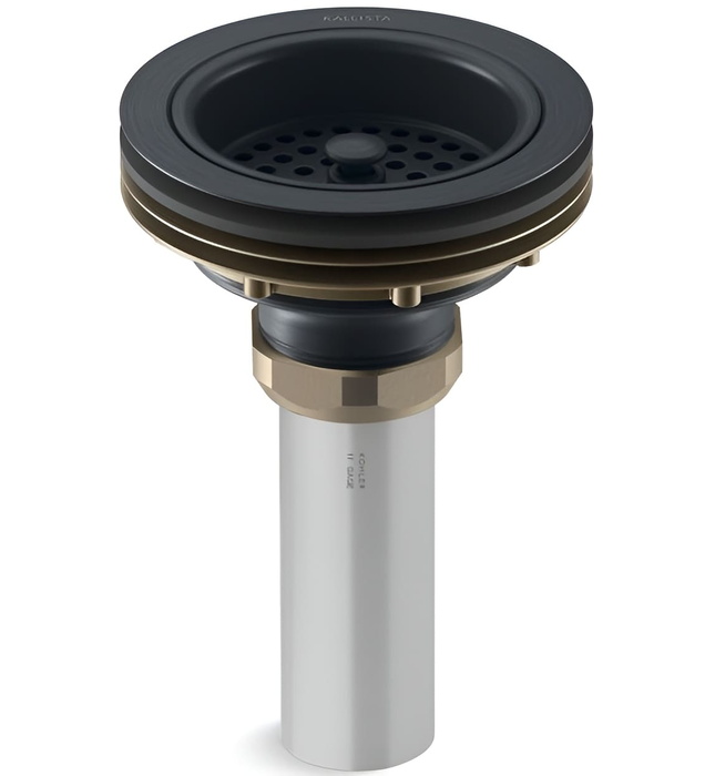 Đầu xi phông chậu rửa bát màu đen Kallista P34000-00-BL