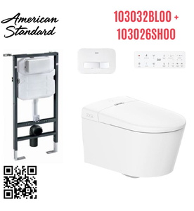 Bồn cầu treo tường điện tử American Standard 103032BL00+103026SH00