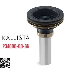 Đầu xi phông chậu rửa bát màu xanh đen Kallista P34000-00-GN