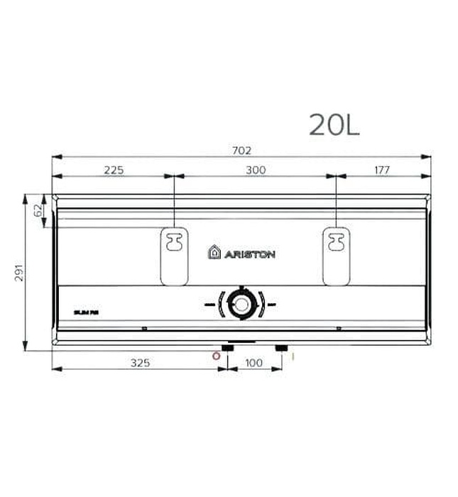 Máy Nước Nóng Ariston Slim3 SL3 R 20L Gián Tiếp Ngang 