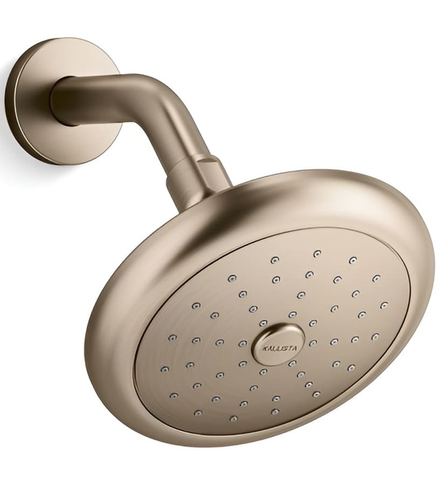 Bát sen tắm và tay sen gắn tường màu nickel Kallista P34135-00-SN