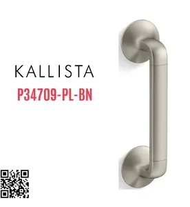 Tay nắm cửa kính phòng tắm màu nickel Kallista P34709-PL-BN