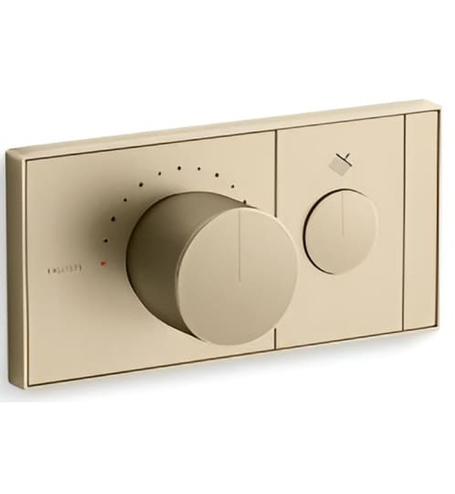 Mặt nạ điều khiển nhiệt độ sen tắm 1 cổng màu vàng Kallista P34718-00-AF