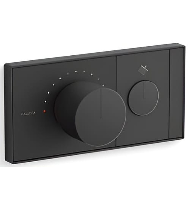 Mặt nạ điều khiển nhiệt độ sen tắm 1 cổng màu nickel Kallista P34718-00-BN