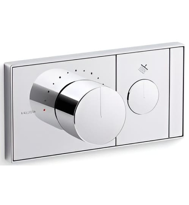 Mặt nạ điều khiển nhiệt độ sen tắm 1 cổng màu chrome Kallista P34718-00-CP