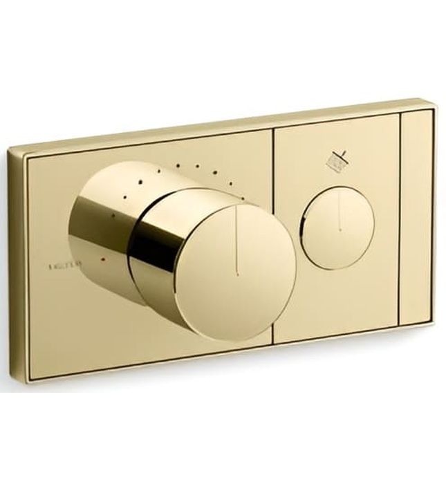 Mặt nạ điều khiển nhiệt độ sen tắm 1 cổng màu vàng Kallista P34718-00-AF