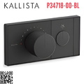 Mặt nạ điều khiển nhiệt độ sen tắm 1 cổng màu đen Kallista P34718-00-BL