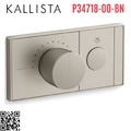 Mặt nạ điều khiển nhiệt độ sen tắm 1 cổng màu nickel Kallista P34718-00-BN