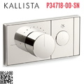 Mặt nạ điều khiển nhiệt độ sen tắm 1 cổng màu nickel Kallista P34718-00-SN
