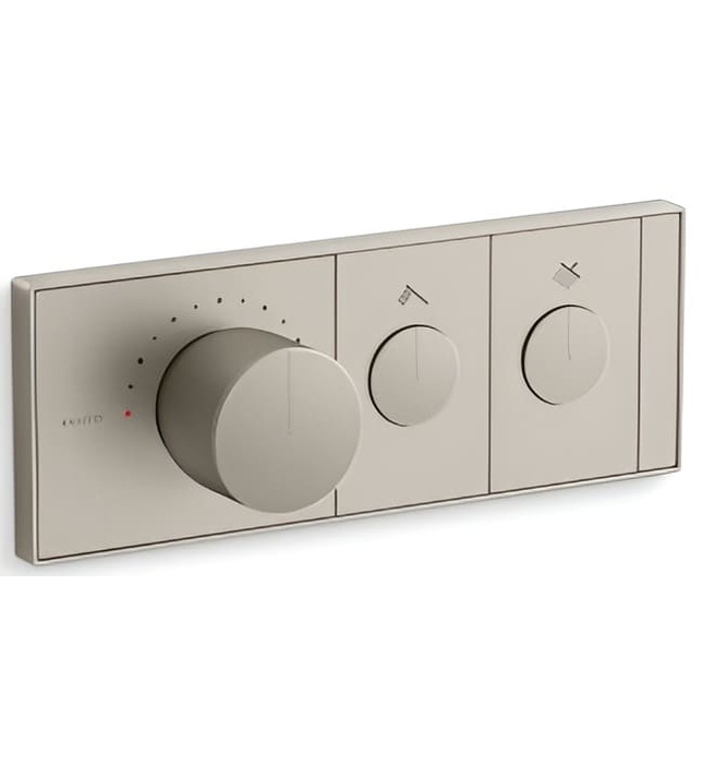 Mặt nạ điều khiển nhiệt độ sen tắm 2 cổng màu vàng Kallista P34719-00-BAF