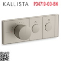 Mặt nạ điều khiển nhiệt độ sen tắm 2 cổng màu nickel Kallista P34719-00-BN