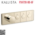 Mặt nạ điều khiển nhiệt độ sen tắm 3 cổng màu vàng Kallista P34720-00-AF