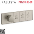 Mặt nạ điều khiển nhiệt độ sen tắm 3 cổng màu nickel Kallista P34720-00-BN