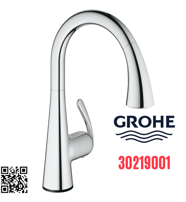 Vòi bếp nóng lạnh cảm ứng xả tự động GROHE 30219001