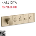 Mặt nạ điều khiển nhiệt độ sen tắm 4 cổng màu vàng Kallista P34721-00-BAF