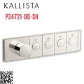 Mặt nạ điều khiển nhiệt độ sen tắm 4 cổng màu nickel Kallista P34721-00-SN