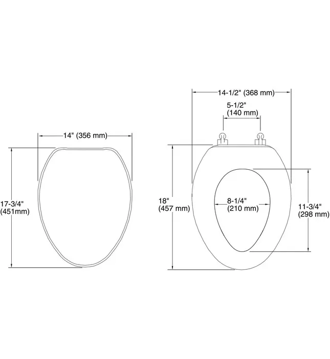 Nắp bàn cầu thường Kallista P70023-CP-0