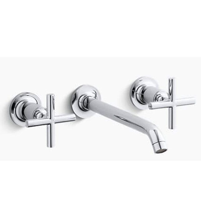 Vòi Lavabo Nóng Lạnh Âm Tường Mỹ Kohler Purist K-14415T-3-BN