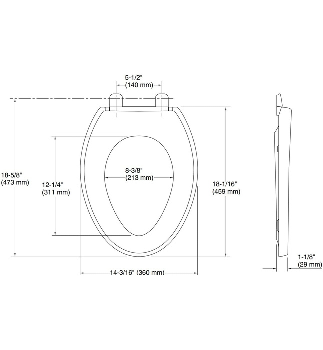 Nắp bàn cầu rơi êm Kallista P70363-00-0
