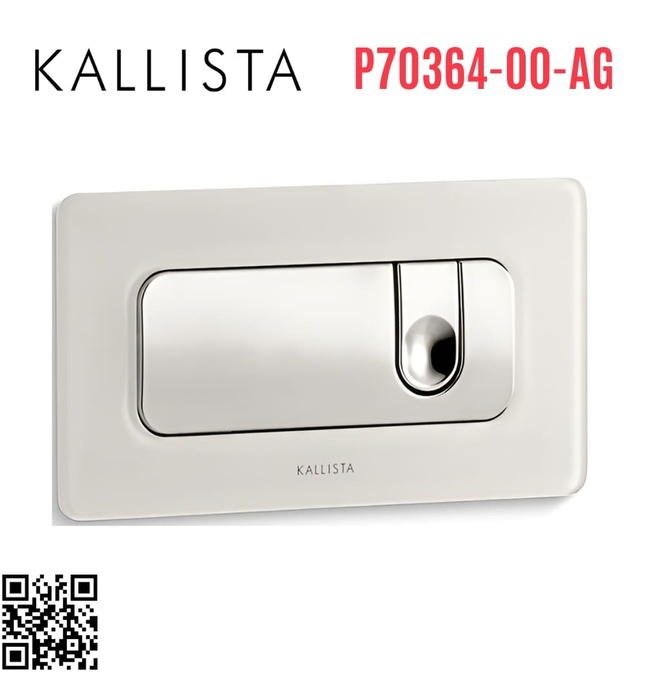 Bộ xả nhấn bồn cầu âm tường màu nickel Kallista P70364-00-AD